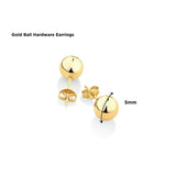 Gold Ball Hardware Earrings