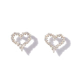 Heart Halo Diamond Earrings