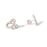 Open Heart Diamond Earrings