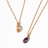 Lavender Lights Gem Pendant & Chain