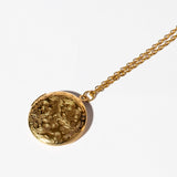 Edwina Vintage Round Locket - Gold
