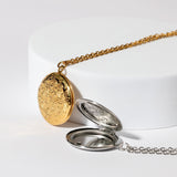 Edwina Vintage Round Locket - Gold