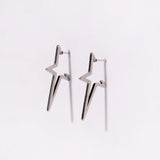 Punk Star Earrings - Silver